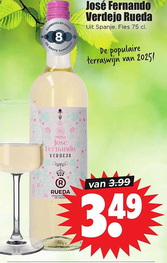 José Fernando Verdejo Rueda Uit Spanje. Fles 75 cl.