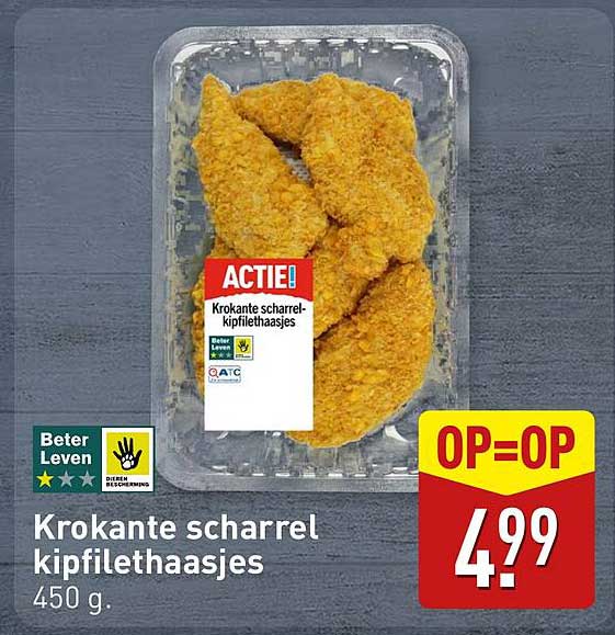 Krokante scharrel kipfilethaasjes