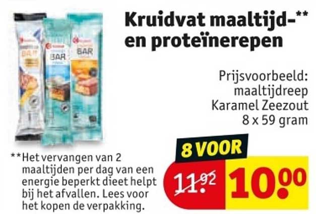 Kruidvat maaltijd-** en proteïnerepen