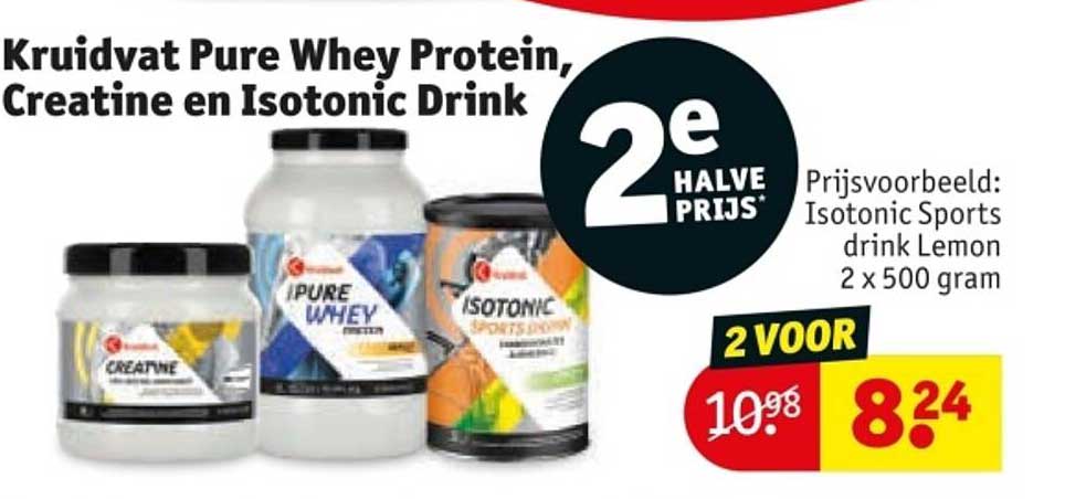 Kruidvat Pure Whey Protein, Creatine en Isotonic Drink