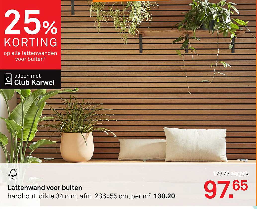 Lattenwand voor buiten
