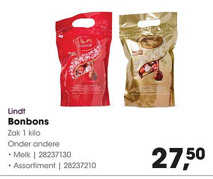 Lindt Bonbons Zak 1 kilo