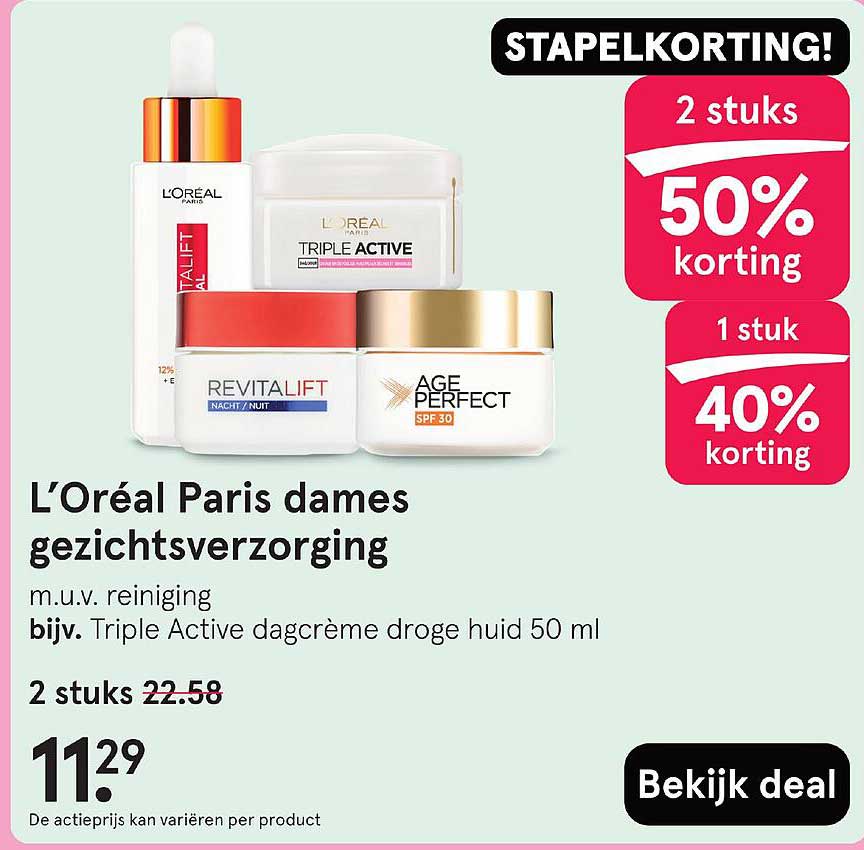 L’Oréal Paris dames gezichtsverzorging