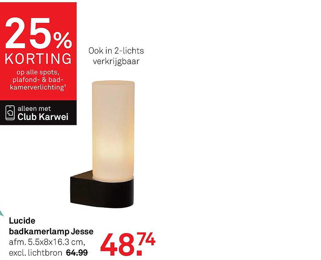 Lucide badkamerlamp Jesse