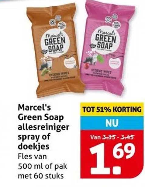 Marcel's Green Soap allesreiniger spray of doekjes