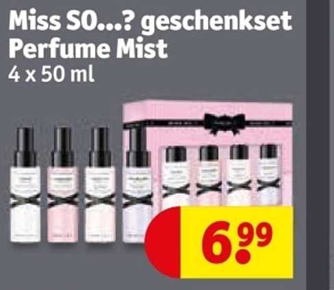 Miss SO...? geschenkset Perfume Mist 4 x 50 ml