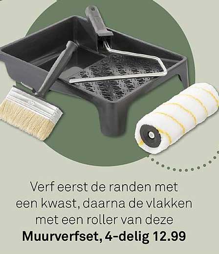 Muurverfset, 4-delig 12.99