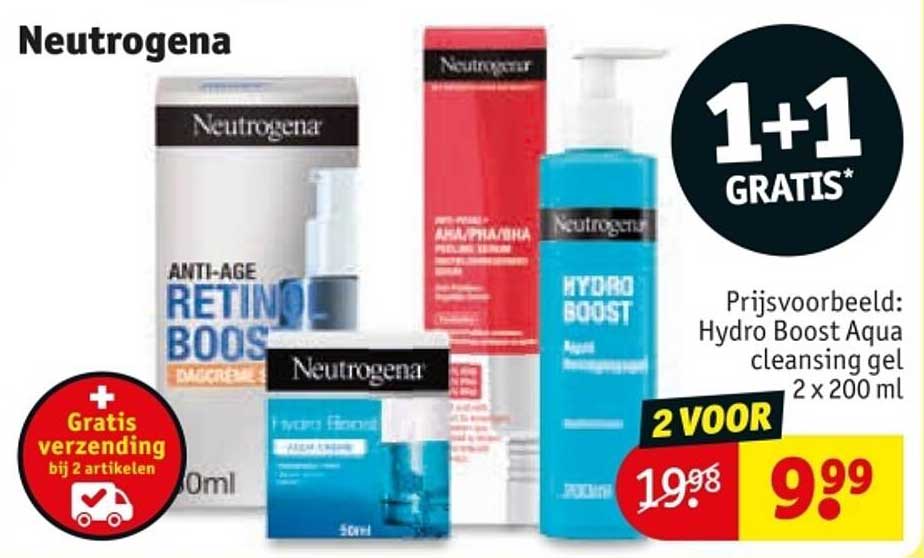 Neutrogena Hydro Boost Aqua cleansing gel 2 x 200 ml