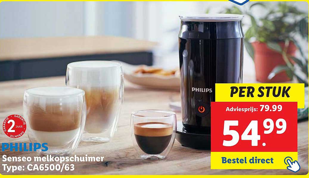 Philips senseo melkopschuimer ca6500-60 aanbieding bij Blokker