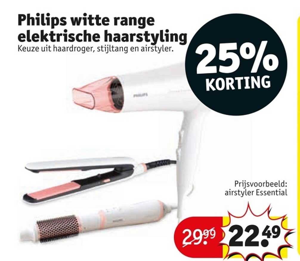 Philips witte range elektrische haarstyling