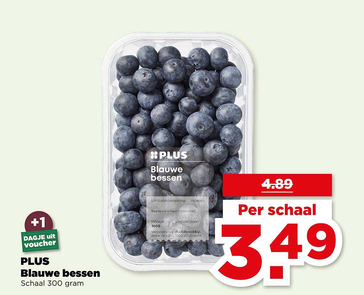 PLUS Blauwe bessen Schaal 300 gram
