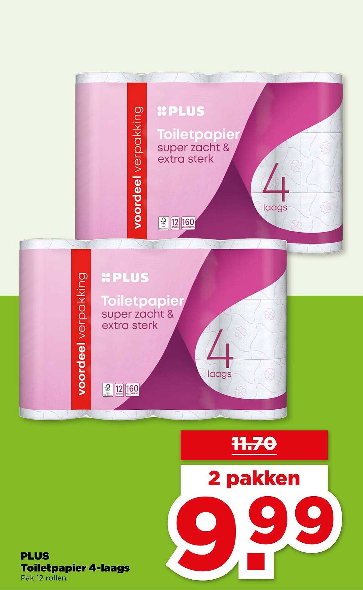 PLUS Toiletpapier 4-laags