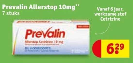 Prevalin Allerstop 10mg** 7 stuks