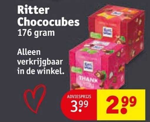 Ritter Chococubes 176 gram