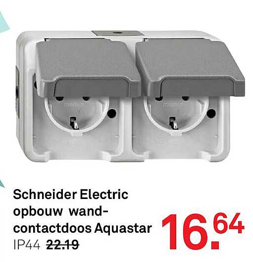 Schneider Electric opbouw wandcontactdoos Aquastar