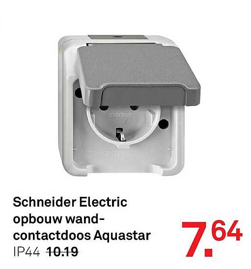 Schneider Electric opbouw wandcontactdoos Aquastar