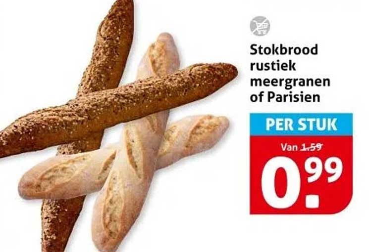 Stokbrood rustiek meergranen of Parisien