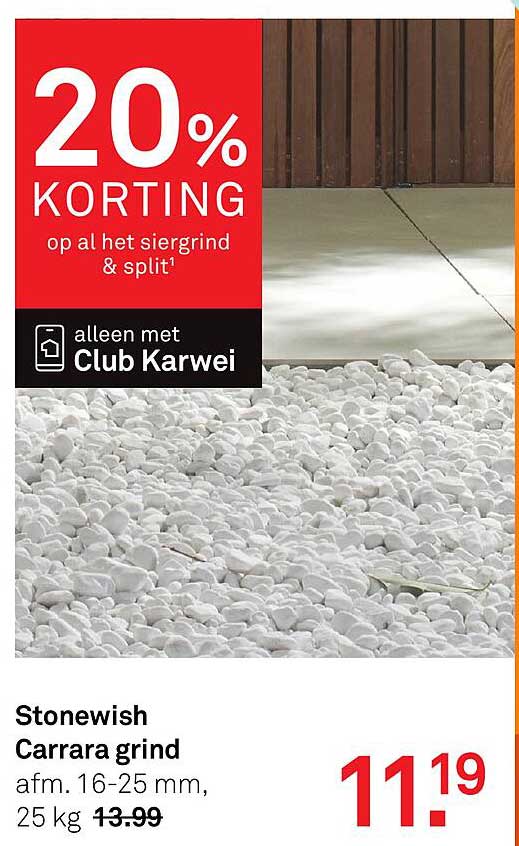 Stonewish Carrara grind afm. 16-25 mm, 25 kg