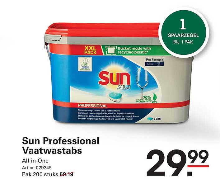 Sun Professional Vaatwastabs