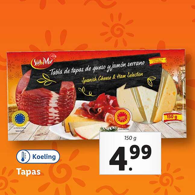 Tabla de tapas de queso y jamón serrano