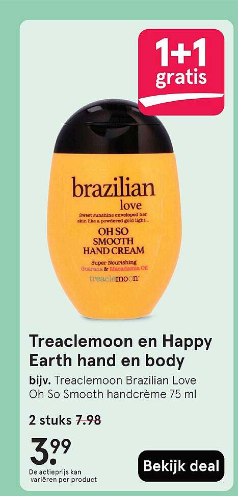 Treaclemoon Brazilian Love Oh So Smooth handcrème 75 ml