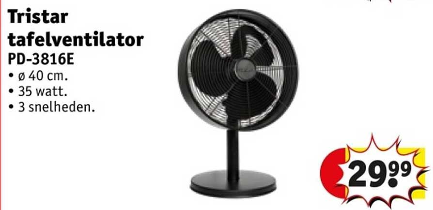 Tristar tafelventilator PD-3816E