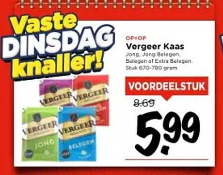 Vergeer Kaas Jong, Jong Belegen, Belegen of Extra Belegen