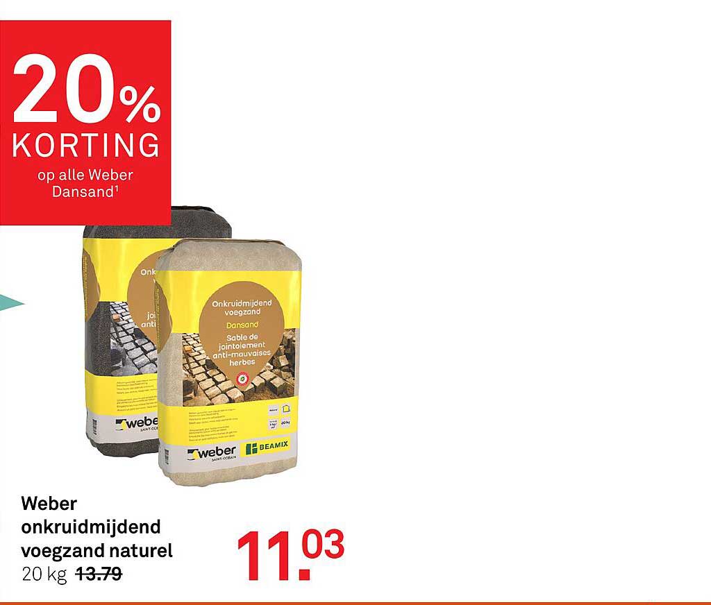 Weber onkruidmijdend voegzand naturel
