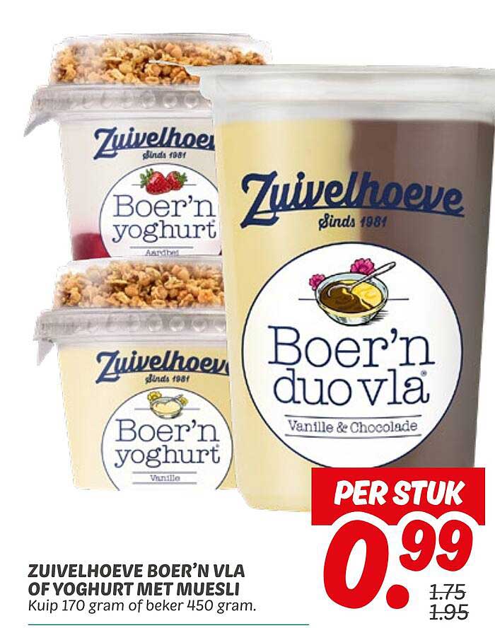 ZUIVELHOEVE BOER’N VLA OF YOGHURT MET MUESLI