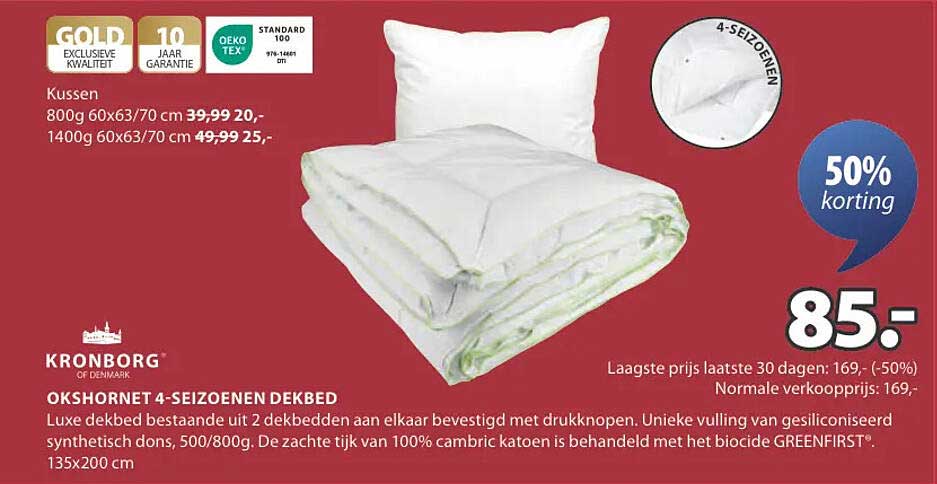 OKSHORNET 4-SEIZOENEN DEKBED