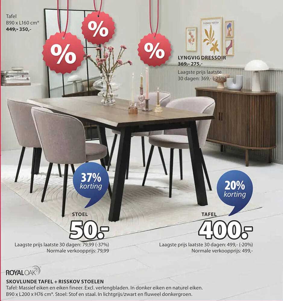SKOVLUNDE TAFEL + RISSKOV STOELEN