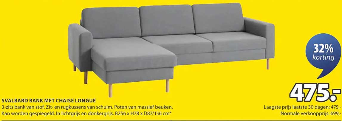 SVALBARD BANK MET CHAISE LONGUE