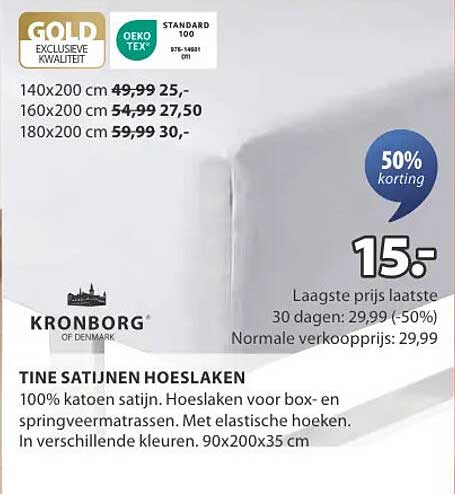 TINE SATIJNEN HOESLAKEN