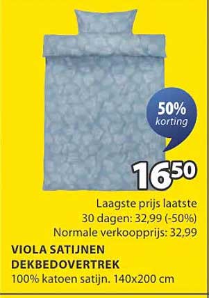 VIOLA SATIJNEN DEKBEDOVERTREK