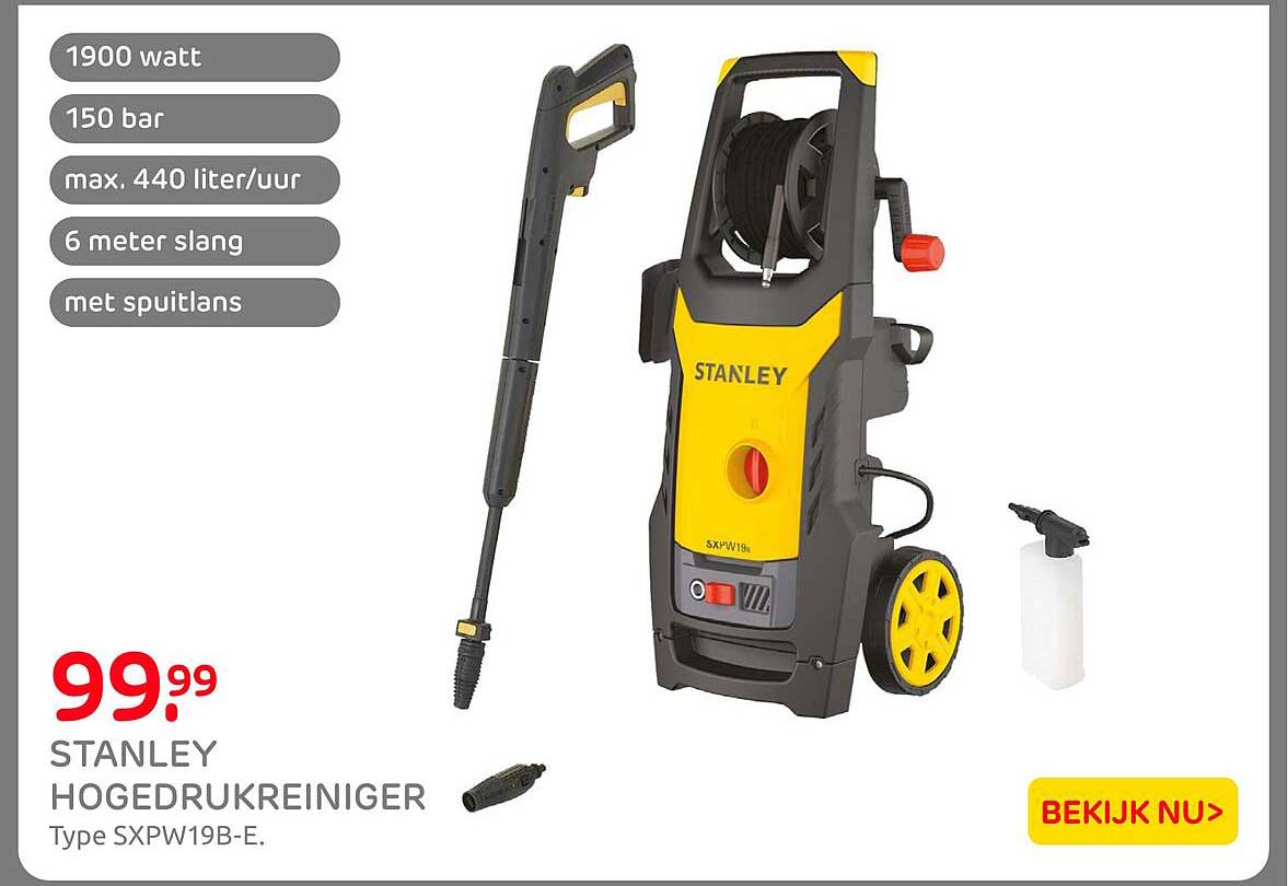 STANLEY HOGEDRUKREINIGER Type SXPW19B-E.