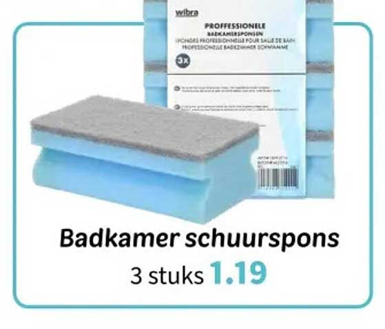 Badkamer schuur spons 3 stuks