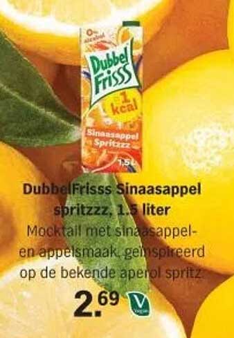 DubbelFrisss Sinaasappel spritzzz, 1,5 liter
