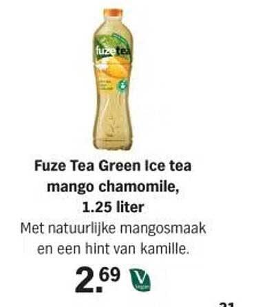 Fuze Tea Green Ice tea mango chamomile, 1.25 liter