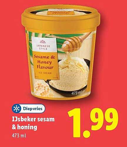 Ijseber sesam & honing 473 ml