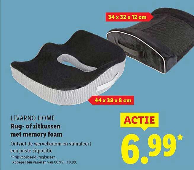 LIVARNO HOME Rug- of zittkussen met memory foam