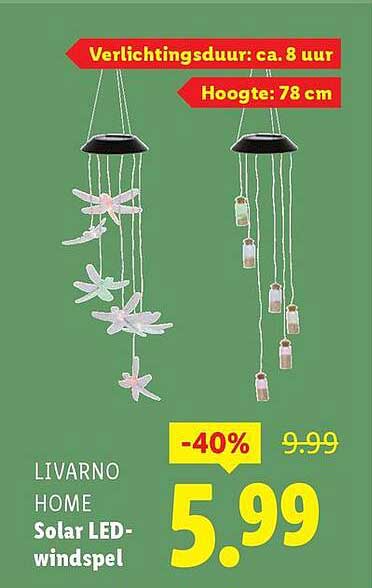 LIVARNO HOME Solar LED-windspel