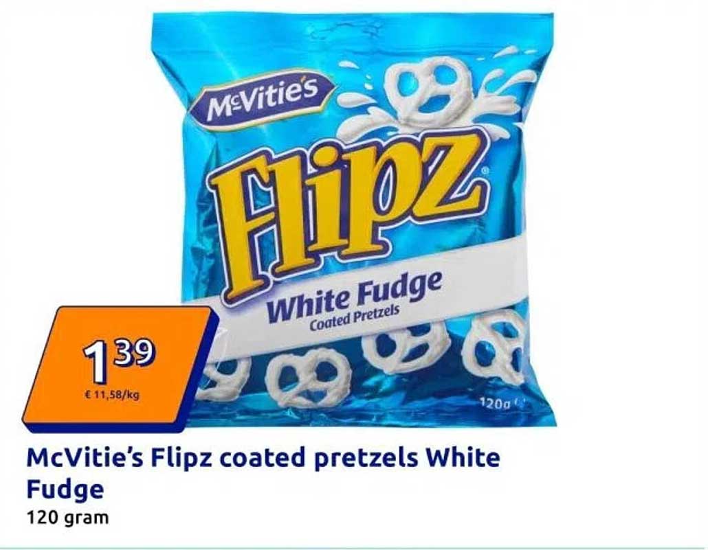 McVitie's Flipz coated pretzels White Fudge