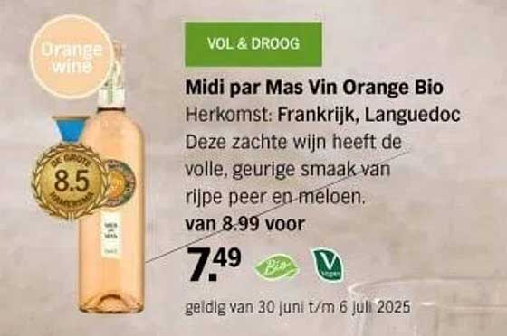 Midi par Mas Vin Orange Bio