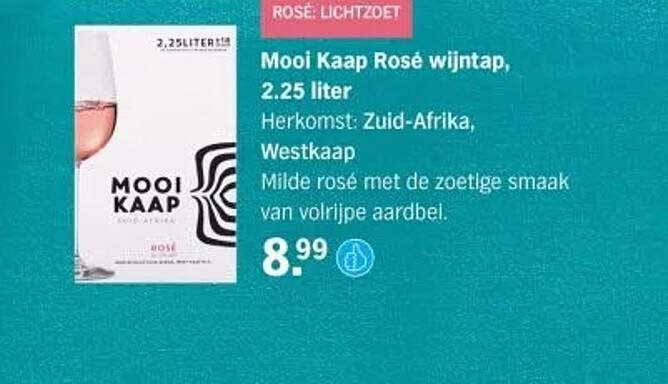 Mooi Kaap Rosé wijntap, 2.25 liter
