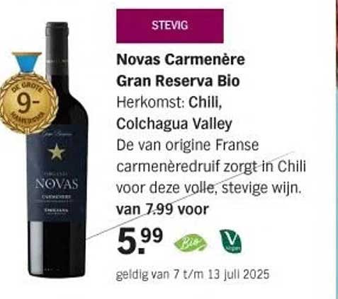 Novas Carmenère Gran Reserva Bio