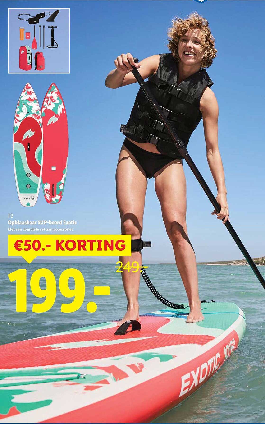 Opblaasbaar SUP-board Exotic Met een complete set aan accessoires