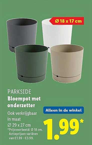PARKSIDE Bloempot met onderzetter
