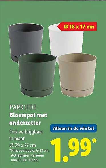 PARKSIDE Bloempot met onderzetter