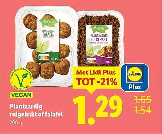 Plantaardig rulgehakt of falafel 200 g