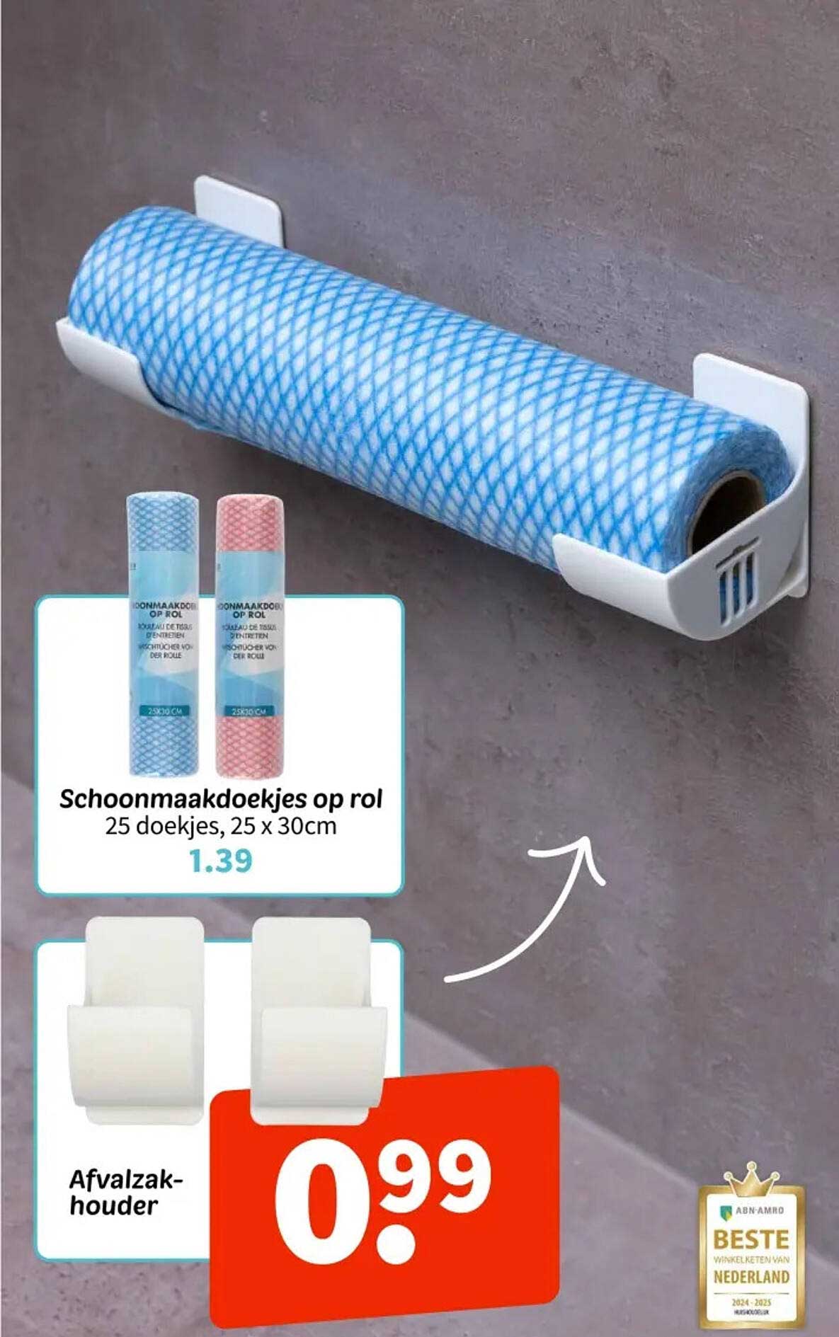Schoonmaakdoekjes op rol